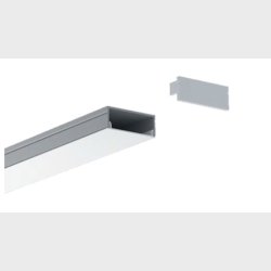 Alu-profile for 24mm tape (dual), 2 meter x 30x10mm