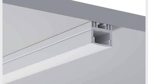 Alu-profile for 12mm tape, 2 meter x 17x15, heavy