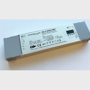 DMX Driver, in 230v, 4ch. out 24V, 200W max total