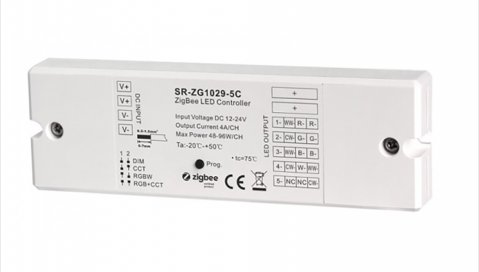 Gennemsigtig Alvorlig Synlig Driver Zigbee 4 in 1, RGBW, RGB+CCT, 4x5A, 12-24VDC. - LED Drivere -  Protech LED