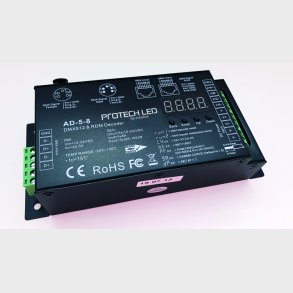 Driver 5CH, 8A/ch, DMX RDM 12-24V (96/192W ch) 16bit