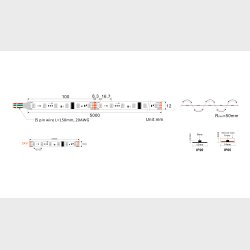 RGB 14,4w/m, 60Led/m, IP20