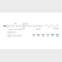 W 3000K, 14,4w/m, 60Led/m, IP21
