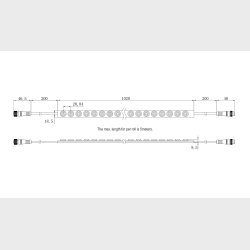 Wall washer W3000k, 30&deg;, 18w/m, 48Led/m, IP68