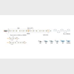 W 6000K, 14,4w/m, 60Led/m, IP65