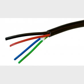 LED Cable, 3 wire x 0,50qmm +1x1qmm, black 100m