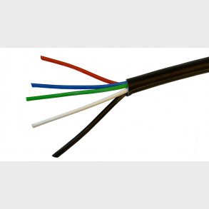 LED Cable, 4 wire x 0,50qmm,+1x1qmm, black