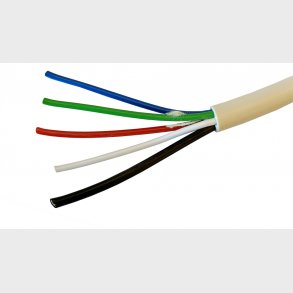 LED Cable, 4 wire x 0,50qmm,+1x1qmm, white