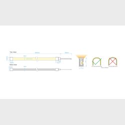 Neon Side, White, 6w/m, IP67, 24V, Pr.m.