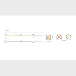 Neon Top,White, 6w/m, IP65, 24V, 5m.