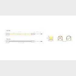 Neon Top, White, 5w/m, IP67, 24V, Pr.m.