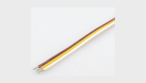 3 wire Brown&yellow&white cable AWG#22