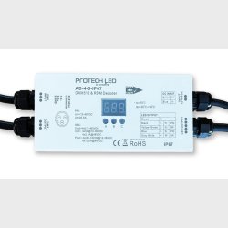 Driver 4CH, 5A/ch, DMX RDM 12-24V (60/120W ch) IP67