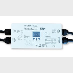 Driver 4CH, 5A/ch, DMX RDM 12-24V (60/120W ch) IP67