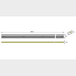 27K side COB, 10w/m, 8mm, 5m, CRI90+
