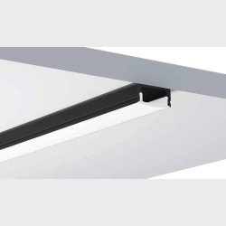 Alu-profile for 12mm tape, 2 meter x 17x09-Black