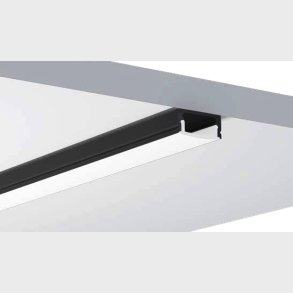 Alu-profile for 12mm tape, 2 meter x 17x09-Black