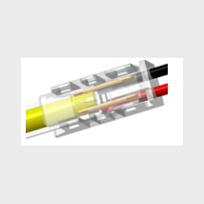 Connector for cable, AWG22, 8mm white COB