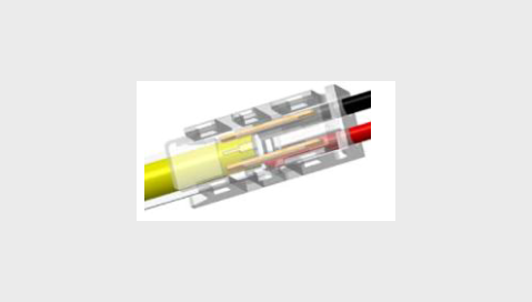 Connector for cable, AWG22, 8mm white COB