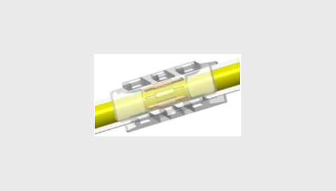 Connector for 2 tapes, 8mm white COB