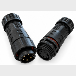 5-pin male/female for round cable 5-12mm