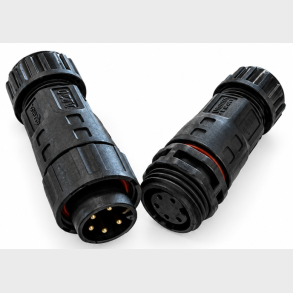 5-pin male/female for round cable 5-12mm