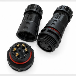 5-pin male/female for round cable 5-12mm